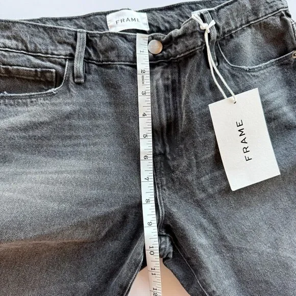 NWT FRAME Le Garcon Crop Straight Leg Boyfriend Jeans In Wilkinson Destruct 26